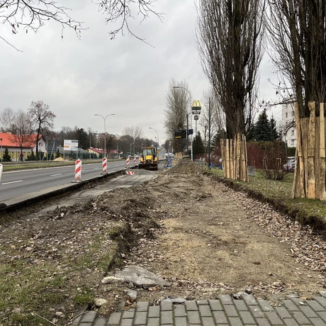 Rozbudowa skrzyżowania ul. Lwowskiej i ul. Mieszka I [luty 2023] - fot 1